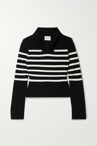유럽직배송 카이트 스웨터 KHAITE Kleo striped stretch-knit sweater 46376663162769696