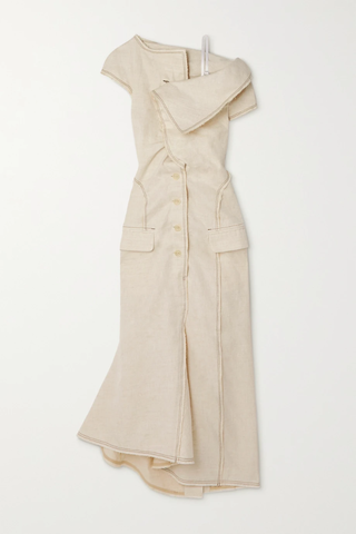 유럽직배송 자크뮈스 원피스 JACQUEMUS Camargue asymmetric linen and silk-blend maxi dress 1647597285334049