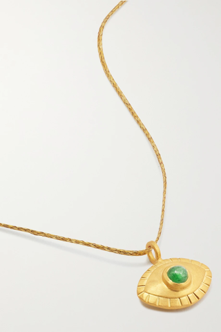유럽직배송 피파스몰 목걸이 PIPPA SMALL 18-karat gold, cord and turquoise necklace 36856120585364628