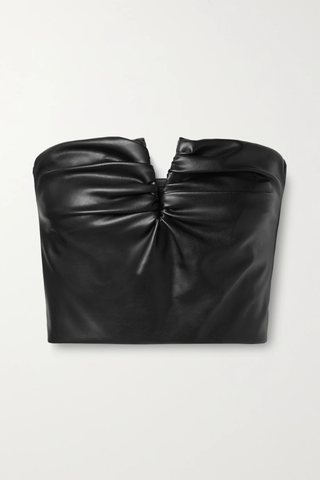 유럽직배송 ALIX NYC Portia strapless cropped vegan leather top 45666037504987120