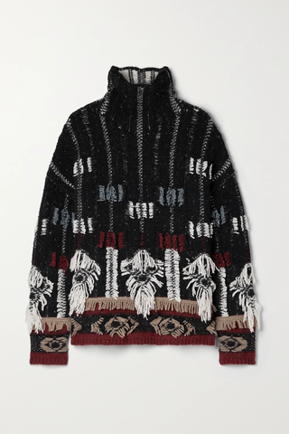 유럽직배송 알투자라 스웨터 ALTUZARRA Nanna fringed wool and cashmere-blend jacquard turtleneck sweater 45666037504765654