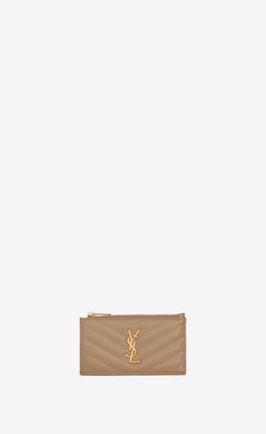 유럽직배송 입생로랑 카드케이스 SAINT LAURENT cassandre saint laurent matelassé fragments zipped card case in grain de poudre embossed leather 607915BOW012346