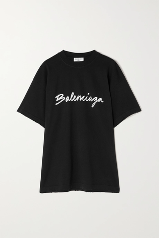 유럽직배송 발렌시아가 티셔츠 BALENCIAGA Printed cotton-jersey T-shirt 1647597284060365