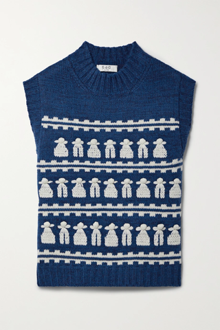 유럽직배송 SEA Afina embroidered wool-jacquard sweater 1647597277424732
