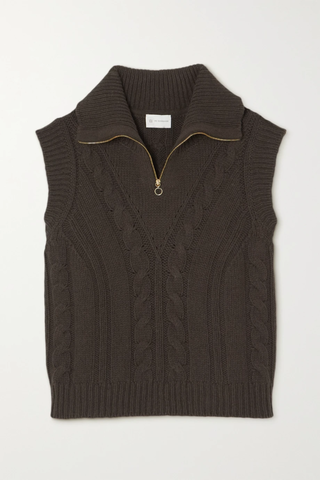 유럽직배송 WE NORWEGIANS Alta cable-knit merino wool and cashmere-blend vest 43769801098468158