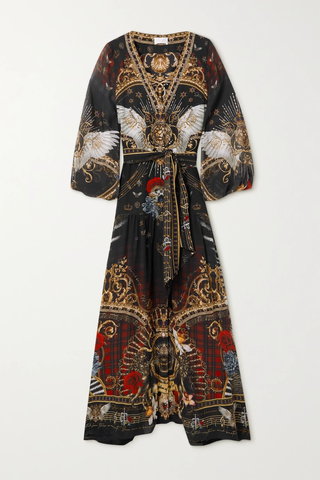 유럽직배송 카밀라 원피스 CAMILLA + Robbie Williams belted embellished printed silk crepe de chine maxi dress 1647597288680431