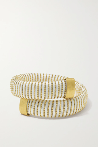 유럽직배송 캐롤리나부치 팔찌 CAROLINA BUCCI Caro gold-plated and cotton bracelet 1647597282641712