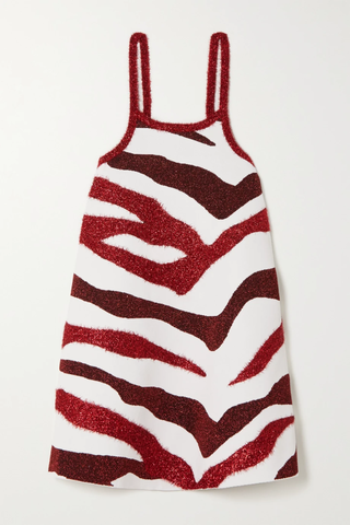 유럽직배송 JW앤더슨 미니원피스 JW ANDERSON Metallic zebra-jacquard jersey mini dress 42247633209237153