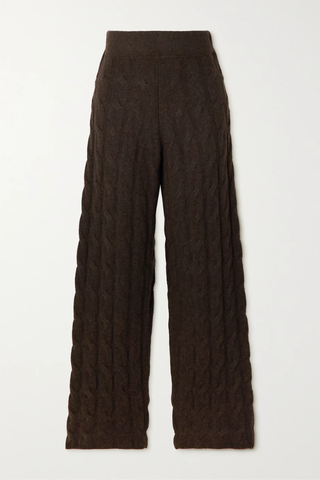 유럽직배송 르카샤 팬츠 LE KASHA + NET SUSTAIN Trevise cable-knit organic cashmere wide-leg pants 43769801097664151