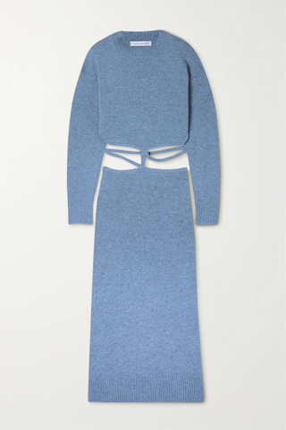 유럽직배송 크리스토퍼에스버 원피스 CHRISTOPHER ESBER Tie-detailed cutout wool and cashmere-blend midi dress 1647597282842651