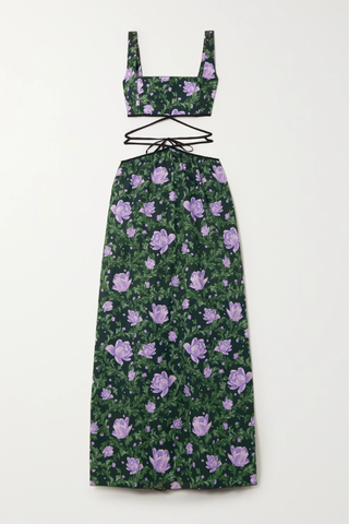 유럽직배송 아구아 바이 아구아 벤디타 원피스 AGUA BY AGUA BENDITA Cuarzo Peonia Ocaso cutout floral-print cotton-poplin maxi dress 45666037505083674