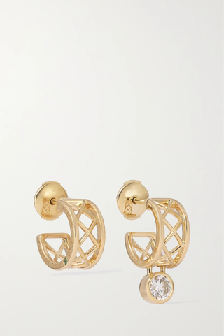 유럽직배송 COURBET Pont des Arts 18-karat recycled gold laboratory-grown diamond earrings 42247633208883572