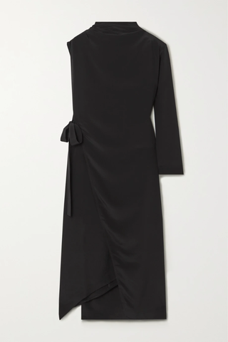 유럽직배송 ENVELOPE 1976 Nomad asymmetric ruched silk crepe de chine midi dress 46376663162667022