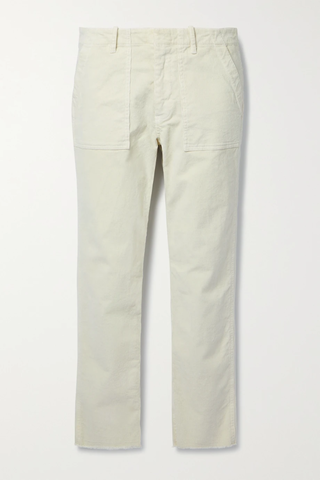 유럽직배송 닐리로탄 팬츠 NILI LOTAN Jenna cropped cotton-blend corduroy slim-leg pants 38063312418892612