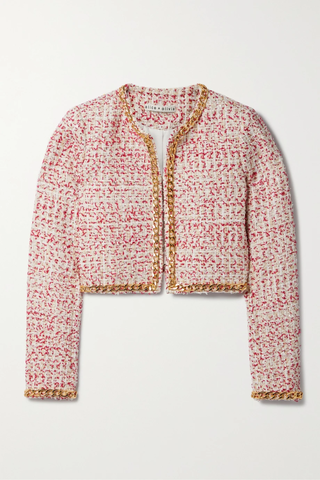 유럽직배송 앨리스앤올리비아 자켓 ALICE + OLIVIA Kidman cropped embellished tweed jacket 45666037505248011