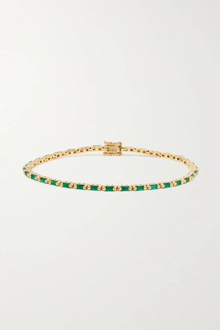 유럽직배송 수잔케일런 팔찌 SUZANNE KALAN 18-karat gold emerald tennis bracelet 1647597288833964