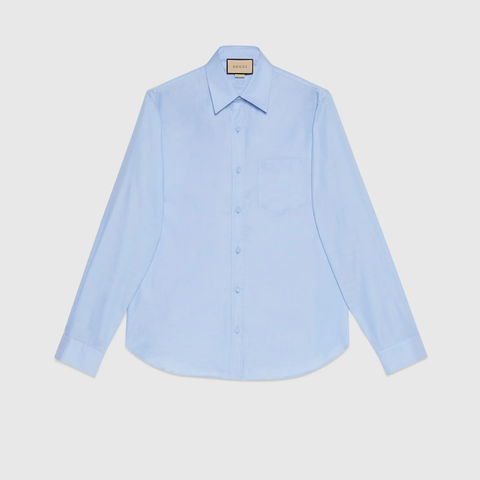 유럽직배송 구찌 셔츠 GUCCI Oxford cotton shirt with Double G embroidery 703396ZAK8B4910