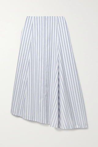 유럽직배송 파토우 스커트 PARTOW Ivy asymmetric striped cotton-twill midi skirt 46376663162731770