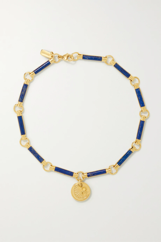 유럽직배송 파운드레 앵클릿 FOUNDRAE Karma 18-karat gold lapis lazuli anklet 1647597285496288