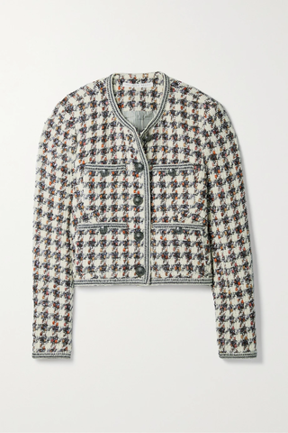 유럽직배송 베로니카비어드 자켓 VERONICA BEARD Citrane houndstooth cotton-blend tweed jacket 46376663162632183