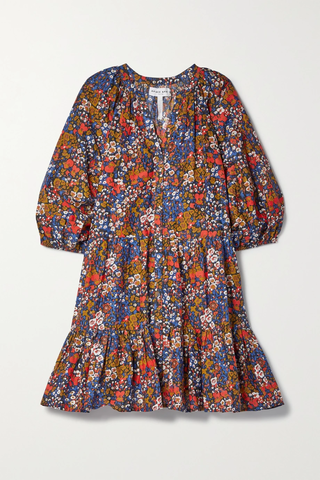 유럽직배송 어피스아파트 미니원피스 APIECE APART Mitte tiered floral-print cotton and silk-blend poplin mini dress 46376663162764173