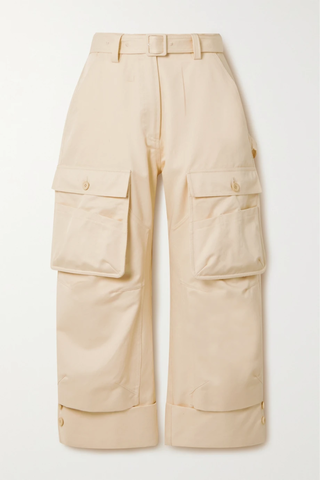 유럽직배송 시몬로샤 팬츠 SIMONE ROCHA Belted cropped cotton-twill straight-leg cargo pants 1647597276946506