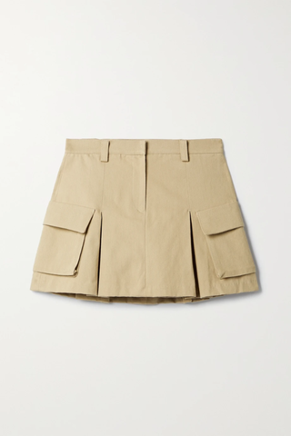 유럽직배송 프랭키샵 미니스커트 FRANKIE SHOP Audrey pleated cotton-twill mini skirt 1647597285898617