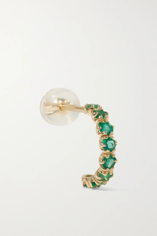 유럽직배송 PASCALE MONVOISIN Ava 9-karat emerald single hoop earring 43769801098222707