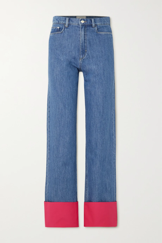 유럽직배송 반들러 WANDLER Poppy two-tone high-rise straight-leg jeans 1647597295874494