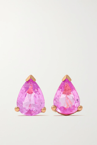 유럽직배송 SHAY 18-karat rose gold, sapphire and diamond earrings 1647597284235809